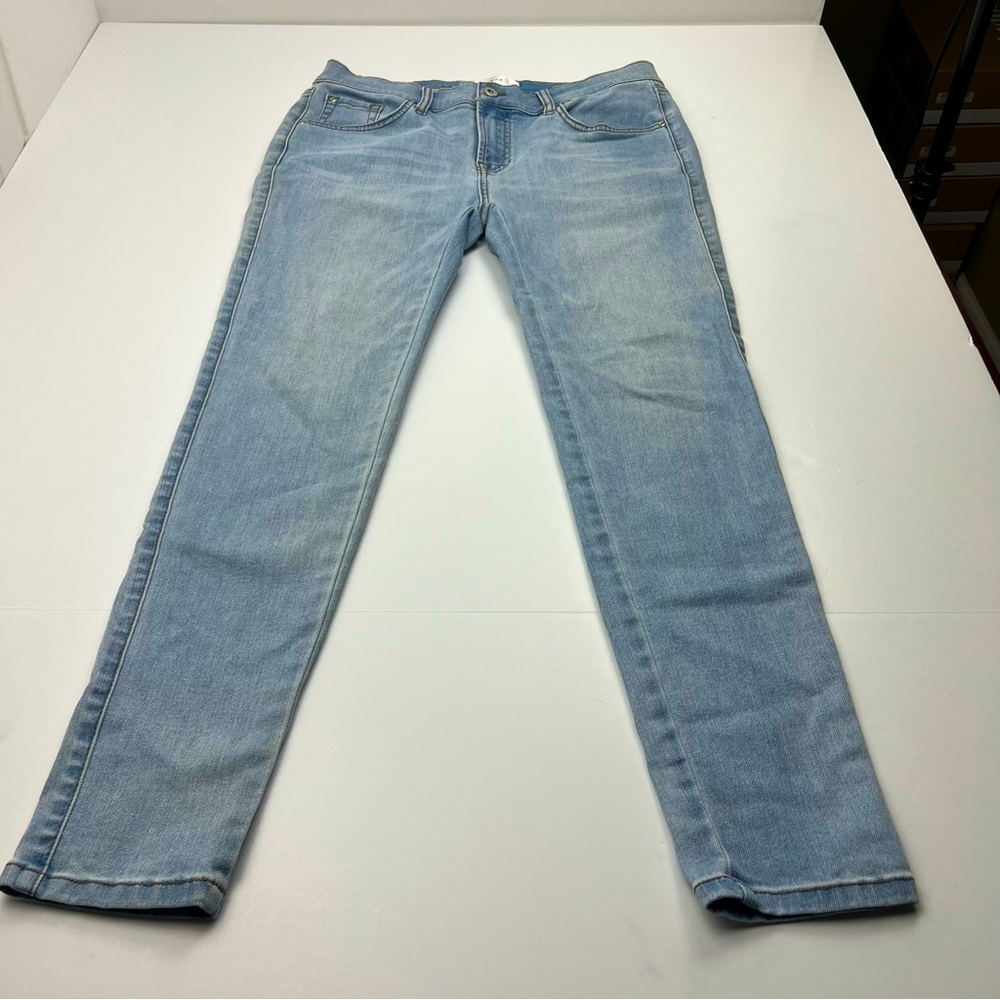 Sene Skinny Light Blue Denim Jean Womens Size 30 Zipper Closure Pockets *FLAW‎